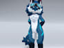 3d vrc vrchat avatar model, 3d furry fursona character, 3d vrchat face rigging