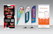 create feather flag roll up banner tear drop flag