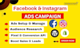 run and manage shopify facebook ads campaign,instagram ads,fb ads, ig ads