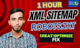 setup XML sitemap and robots txt in your website