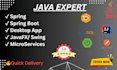 do java project, java task, desktop app in javafx and swing