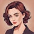 draw vector flat art portrait illustration for you