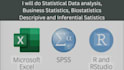 do data analysis, statistics projects assigned using r, rstudio, spss, and excel