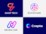 do unique modern timeless crypto tech saas software app logo design