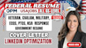 write ats compliant federal resume for usajobs government jobs