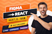 convert figma xd psd design to react nextjs or vue website