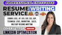 write ats optimized executive resume, cover letter  linkedin for c suite
