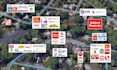 design and redesign retail trade aerial map for offering memorandum brochure