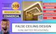 professional 2d false ceiling design for stunning interiors