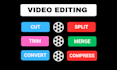 professionally edit, cut, split, compress, convert, merge videos