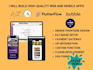 use adalo, flutterflow, bubble io to build custom apps using appsheet, glide