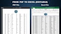 convert PDF, image, number, into excel