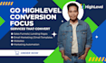 help ur go highlevel funnels, email marketing, automation, website, integration