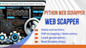 do python web scraping, data scraper, web automation