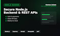 build a secure node js backend and rest api for your app