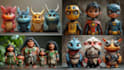 do 3d ai art cartoon style character in pixar style using midjourney