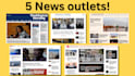 write and publish articles to 5 news sites