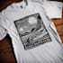 make a linocut tshirt design for brand