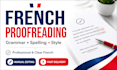 do french proofreading and editing for your text