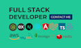 develop a full stack web app with react, php, laravel, nodejs, nextjs, angular