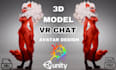 do vr chat furry avatar, 3d model and rig for vrchat, vtuber, animaze vrc avatar