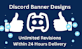 design discord banner, header, icon