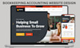design bookkeeping website accounting website finance website tax website