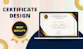 create professional diploma, custom certificate design