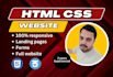design a responsive website using HTML and CSS