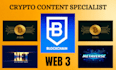 write blockchain, crypto, nft, web3, and metaverse articles