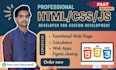 design a responsive website using html CSS and javascript