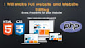 do frontend web development, figma to html css react js php laravel