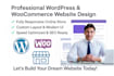 create a professional wordpress website or woo commerce store for your business
