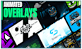 create animated stream overlay alerts and panels for twitch screen