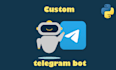 design custom telegram bot, chat bot, crypto bot, trading