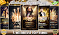 design modern birthday party flyer or birthday invitation