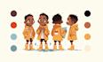 design character sheet for your children book cartoon style