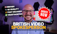 be your british spokesperson video presenter, 4k