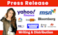 do press release writing and press release distribution