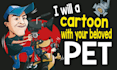 make it a cartoon with your beloved pet