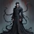 create dark character art illustration