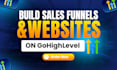 build sales funnel, websites on gohighlevel, clickfunnels, systeme io