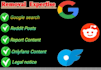 completely delete defaming,harassing, false articles under dmca