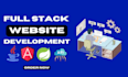 develop full stack websites with HTML CSS js and angular