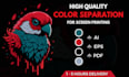 color separation for your t shirt printing screen printing vector design