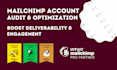 do professional mailchimp account setup, audit and optimization