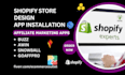set up shopify store design app installation buzz awin snowball goaffpro