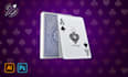 poker playing card and mat design