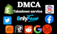 report and remove google facebook reddit tiktok infringing posts by dmca