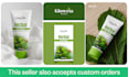 create skin care label, cosmetic logo and packaging